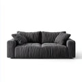 2-Sitzer Sofa Dunkelgrau 180 x 90 x 80 cm Polyester-Cord Rechteckig