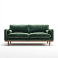 2-Sitzer Samtsofa Dunkelgrün 200 x 88 x 84 cm Polyestersamt Rechteckig