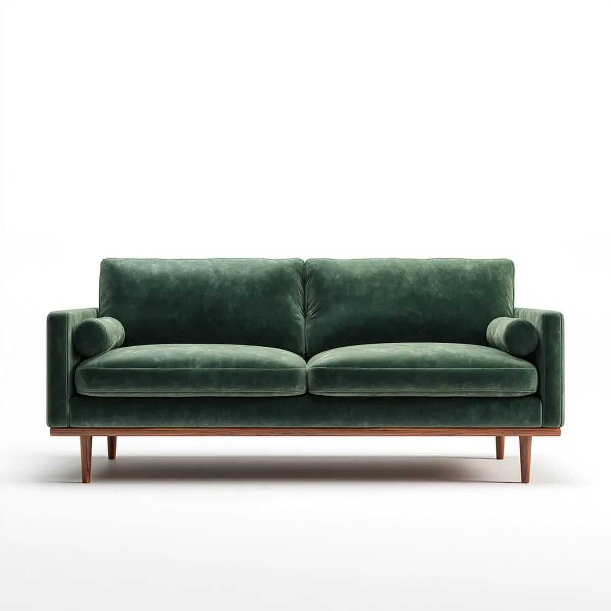 2-Sitzer Samtsofa Dunkelgrün 200 x 88 x 84 cm Polyestersamt Rechteckig